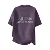 Camiseta de Manga Corta Estampada de Alta Gama Estilo Americano Resistente para Hombre, Marca de Tendencia de Verano, Talla Grande Holgada, Camiseta Casual de Algodón Puro con Cuello Redondo