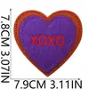 Pegatina de Tela Bordada de Corazón Rosa Correa de Cuello Decoración de Corazón Parche de Corazón Lindo Sello de Bordado para Computadora Transferencia de Calor
