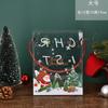 Caixa de doces de Natal Caixa de embalagem de frutas Pingan transparente portátil Barco de arroz glutinoso Biscoitos Nougat Flocos de neve Crocante Caixa
