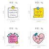 Etiqueta original Inglês carta cartoon broche inspirador positivo slogan doce estilo liga de zinco Espinho pino emblema