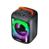 Altavoz Bluetooth Inalámbrico Popular con Micrófono para Reuniones al Aire Libre y Fiestas, Sistema de Sonido Colorido para Baile Cuadrado