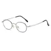 Gafas de Prescripción Unisex Versátiles Transfronterizas Ultraligeras con Montura Ovalada de Hilo Dorado Puro Deseo Tendencia Sencilla Anti Luz Azul