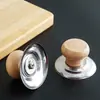 Mango de Tapa de Olla de Madera Maciza Tapa de Olla Universal Resistente a Altas Temperaturas Perilla Antiescaldaduras de Tapa de Olla Perilla Superior de Tapa Accesorios