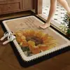 Alfombrilla de Baño de Lujo Ligero de Barro Diatomeas Alfombra para Entrada de Inodoro Resistente a Manchas Antideslizante Secado Rápido Uso en el Hogar Absorbente de Agua Felpudo