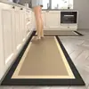 Alfombra de Piso para Cocina del Hogar a Prueba de Manchas Anticaída Almohadilla para Pies Absorbente de Aceite Resistente a la Suciedad Sin Lavado Gruesa Tira Larga Alfombra de Bucle Cortable