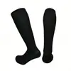 Calcetines Deportivos Largos de Color Sólido Antideslizantes Engrosados para Adultos y Niños, Protección de Pierna Transpirable Calcetines de Fútbol de Tubo Alto Antideslizantes