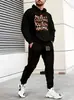 Conjunto de Moletom com Capuz e Calça de Moletom para Outono e Inverno de Natal, Venda Quente na Amazon, com Estampa 3D para Esportes Casuais