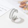 Anillo de dedo índice de cubo de hielo pequeño con diamantes, anillo de caramelo de roca, anillo abierto de círculo completo, anillo de articulación de temperamento dulce y fresco en stock