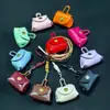 Mini Billetera DIY Bolsa Pequeña para Monedas Auriculares Almacenamiento Adorno Colgante de PU de Moda Llavero Infantil Colgante de Coche