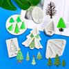 Decoración de Pastel Navideño Árbol de Navidad Molde de Silicona para Hornear Difusor de Velas Aromáticas de Chocolate Herramienta de Pulido Hecha a Mano de Yeso