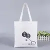 Bolsa de lona colorida al por mayor bolsa de algodón con transferencia de calor bolsa de algodón personalizada de compras bolsa de lona portátil