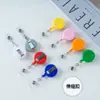 En stock Cubierta de Tarjeta con Hebilla Fácil de Tirar Accesorios Cuerda de Primavera de Color Certificado Hebilla Telescópica Cable de Extracción Antiperdida Cuerda para Colgar en el Pecho