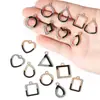 Pingente de Diamante com Gotejamento de Óleo em Moldura Geométrica Acessórios de Joias DIY com Cola Pingente de Chaveiro Brincos Colar W569