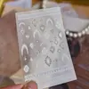 Pegatinas de arte de uñas en relieve tomomi, pegatinas simples para uñas francesas, decoraciones de arte de uñas barrocas de encaje vintage