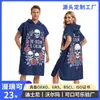Poncho Personalizado Transfronteiriço Mais Vendido Fábrica Personalizada Fibra Ultrafina Desenho Animado Estampado Toalha de Praia Absorção de Água Secagem Rápida Com Capuz