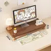 Organizador de escritorio, soporte para computadora de escritorio, elevador de monitor, base para pantalla de visualización, soporte de escritorio