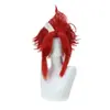 Peruca Cosplay Cabelo Baili Xuan Ce de Honor of Kings Estilo Curto com Franja Bella Virada Cor Vermelho Chinês Atacado em Estoque