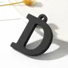 Venta Caliente Transfronteriza Material de Acetato Negro Mate Colgante de Letra Inglesa Mayúscula Agujero Único Collar DIY Joyería Colgante para Ropa