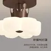 [Yan Xuan] Lámpara de Techo de Pasillo de Aire Crema Lámpara de Pared de Flor Creativa Lámpara de Araña de Noche Lámpara de Araña Moderna Simple