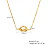 Collar Nudo de Corazón para Mujer Cadena de Clavícula de Acero de Titanio Sin Desvanecimiento Amor Corto Simple Accesible Lujo Gama Alta Collar de Acero Inoxidable