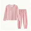 Nuevo Conjunto Exterior Iridescente para Niños 2026 Otoño Niños y Niñas Sudadera de Color Sólido Pantalones Largos Conjunto Deportivo de Dos Piezas