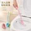 Cepillo de Limpieza para Inodoro de Plástico Engrosado con Mango Largo de Doble Cara para Esquinas Muertas Cerdas Suaves Cepillo para Inodoro Curvo de Baño Cepillo para Ranuras