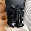 Bolso de Hombro Individual Estilo Dulce y Fresco de Gama Alta para Mujer 2026 Nueva Moda Personalidad Tachonado Celebridad de Internet Lazo Bolso de Axila