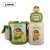 Termo para niños con sonrisa abierta de oso, taza de doble boca para beber, hervidor de bebé de acero inoxidable 316, taza para jardín de infantes y escuela primaria