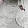 Bandeja Redonda de Plástico Transparente Antiderrapante para Flores Diâmetro 9,8cm