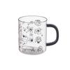 Vaso Transparente para Enjuague Bucal de Cómic, Vaso para Cepillarse los Dientes de Aspecto Elevado con Asa, Graffiti Pintado a Mano, Vaso Simple para Enjuague Bucal, Taza de Lujo Ligero