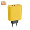 Cargador AC multi-puerto de carcasa 360W, adaptador de corriente 5V 3A, cargador de teléfono móvil de carga rápida PD 20W + QC 3.0