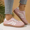Artículos en stock comercio exterior 2026 Primavera/Verano nuevos planos casuales versátiles ligeros cómodos con cordones de moda casual zapatos de un solo color para mujer
