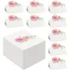 Cartões de Lugar Flor Rosa 3D Mais Vendidos na Amazon, Cartões de Nome para Casamento, Pequenos Cartões Tenda, Cartões de Assento Transfronteiriços, Cartões de Mesa