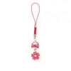 Llavero Colgante de Gato de Cerámica Sakura Colgante para Lanyard de Teléfono Móvil Colgante de Cadena Colgante de Flor Joyería de Estilo Lindo Venta Directa