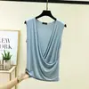 Camiseta básica ligera 2026 con diseño cruzado, sin mangas, cuello en V, de modal, top tipo tank top versátil para mujer, salida de baño de verano