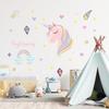 Shangyi S24010 Pegatinas de Pared de Unicornio de Dibujos Animados Autoadhesivas Removibles Pegatinas Decorativas de Pared para Fondo de Dormitorio Venta al por Mayor Transfronteriza