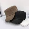 Nuevo Estilo Sombrero de Mezclilla Retro Melard Wool Ecuestre para Mujer, Nuevo Modelo Primavera y Verano, Iluminador, Gorra de Béisbol Moderna y Versátil