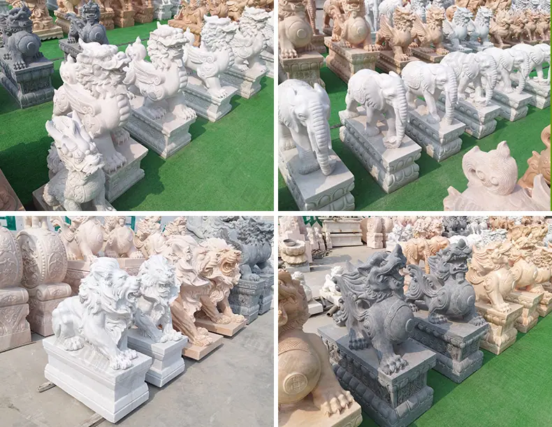石雕动物，石雕貔貅，石雕大象狮子，工厂成品现货.jpg