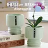 Maceta de Cerámica con Plato para Uso en el Hogar, Exquisita Estilo Ins Blanco Lujo Ligero Minimalista Estilo Crema Maceta para Orquídeas Suculentas