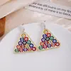 Design criativo senso badminton tênis de mesa raquete brincos cor esportes seção acrílico moda personalidade brincos