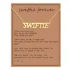 Colar de Aço Inoxidável Colar com Assinatura da Taylor Swift Presente para Fã Amante de Música Corrente para Clavícula de Amizade