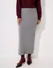 Falda de Punto Larga con Capas y Ajustada al Cuerpo Estilo Europeo y Americano para Mujer, Corte Recto con Cintura Elástica, Adecuada para Usar con un Abrigo, Elegante Falda Larga de Punto para Mujer