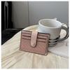 Bolsa de Cartão Trançada Simples da Moda para Mulheres, Porta-Cartão de Identificação Compacto, Porta-Cartão de Motorista Anti-desmagnetização, Porta-Moedas Ultrafino