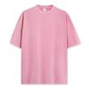 Europa e Estados Unidos transfronteiriça pesado 260G algodão lavado cor sólida manga curta T-shirt oversize retro solto casual atacado