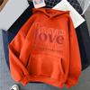 Sudadera con cuello redondo para hombre y mujer, estilo europeo y americano, nueva para el Día de San Valentín 2025, con estampado simple de corazón y letra en inglés, para comercio exterior europeo y americano