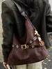Cross2026 Otoño Nuevo Estilo Coreano Sensación Holgada Bolso de Hombro Único para la Axila Bolso Tote Casual de Gran Capacidad Bolso para Viajes