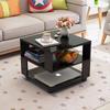 Mesa auxiliar pequeña moderna minimalista mesa de rincón sala de estar mini mueble de esquina mueble lateral para sofá mesa lateral de cristal mesa de rincón mesa auxiliar de dormitorio