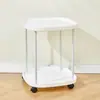 Estante de Almacenamiento Simple Desmontable Mesa Auxiliar Mesa de Noche Mesa para el Hogar Sala de Estar Dormitorio Mesa Mesa de Esquina para Sofá Mesa de Café Pequeña