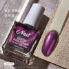 Esmalte de Uñas Espejo Metálico Sin Curado Secado Rápido Base Agua Sin Olor Espejo Mágico Metálico Esmalte de Uñas que Cambia de Color Polvo de Espejo Mágico con Purpurina