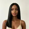 AliExpress Nova Peruca Feminina Cabelo Médio Longo Preto Cabelo Longo Liso Clavícula Cabelo África Comércio Exterior Transfronteiriço Fibra Química Headwear Feminino